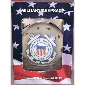 United States Coast Guard Insignia Double Sided Hanging Ball Christmas Ornament